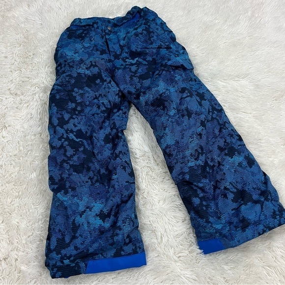 Columbia Youth Blue Abstract Print Outgrow snow pants small size 8 - Picture 1 of 13